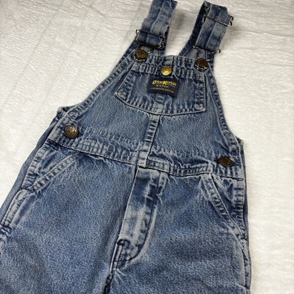 OshKosh B'gosh Other - Rare Vtg OshKosh Vestbak Overalls Size 3T USA 80s Denim Paper Tag Great FADE